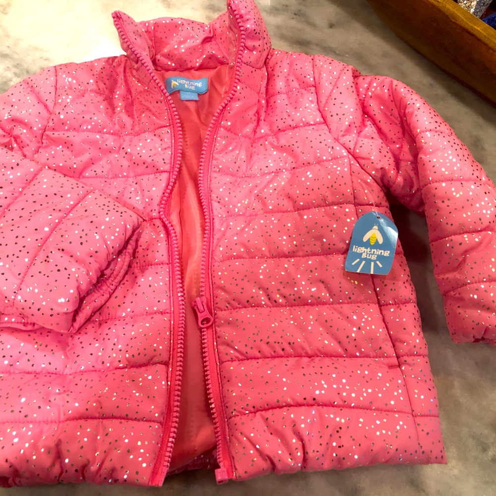 Lightning Bug Pink Sparkle Coat 2T NWT!